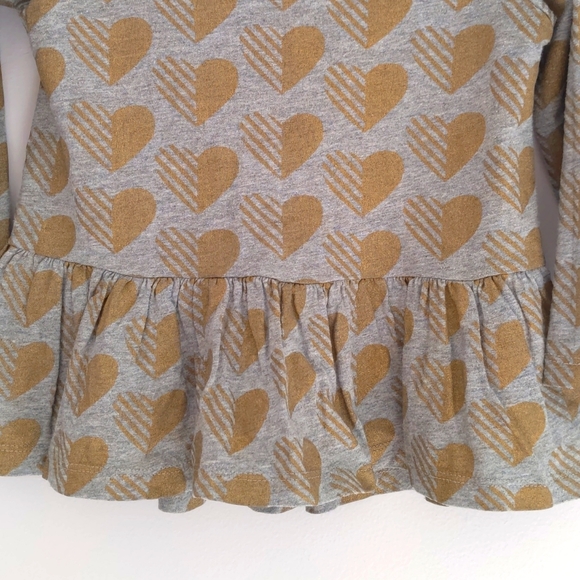 BabyGap Grey with gold Hearts Top - Picture 3 of 9